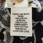 Ultra Pink Black Cream Boho Sheer Flowy Floral Shirt Size M Photo 6