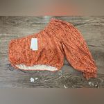 l*space L* Revolve Nia Orange One Shoulder Pattern Crop Top size small‎ Photo 5