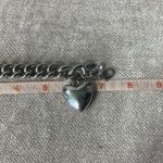 Chico's Chico’s Silver Tone Chunky Link Puffy Heart Bracelet Photo 3