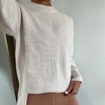 Lululemon Merino Wool-Blend Ribbed Crewneck Sweater White Opal Size 6 Photo 1