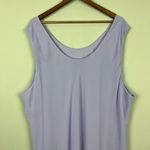 Roamans Maxi Dress Womens 34W‎ Purple Floral Embroidered Neck Sleeveless *Stains Photo 14