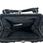 Vintage Marcus Brothers Handbag Black Beaded Crochet Top Handle Evening 50s Glam Photo 4