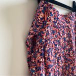 Gap  Pink Blue Floral Flowy Midi Skirt Slit XS Photo 3