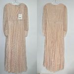 Mac Duggal  93679 Beaded Lace Long Sleeve Wrap Over Gown, Light Rose, Size 12 Photo 2