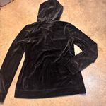 Lilly Pulitzer Larina Black Velour Velvet Zip Hoodie Jacket Womens Small Preppy Photo 7