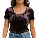 Bear Dance Womens Blouse Top Sz Medium Whimsigoth Y2K 90s Boho Velvet Crushed Photo 0