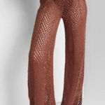 Wild Fable  Crotchet Knit Brown Sparkly Wide Leg Pants With Bottom Side Slits Photo 0