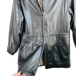 wilson's leather ‎ Hooded Leather Coat Full Zip Pockets Black Size M Capsule READ Photo 11