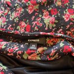 EXPRESS floral red and black strapless fitted ruffle mini dress | XS Photo 5