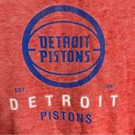 Nba Women’s  Detroit Pistons Boat Neck Sweatshirt Size Large Red Basketball Photo 1