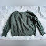 Old Navy Forest green sweater ribbed stretchy v neck Photo 3
