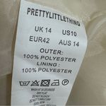 Pretty Little Thing  Faux Sherpa Double Breasted Teddy Coat Cream 10 Borg Lapel Photo 13