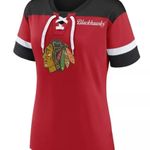 NHL Chicago Blackhawks Women's Fashion Jersey Team Officially Licensed, Medium Red Photo 2