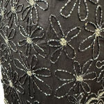 Adrianna Papell Boutique Evening Black Silk Beaded Halter Top Vintage M Size M Photo 9