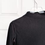 Theory Long Sleeve Sweater Combo Dress in Ribbed Knit Photo 3