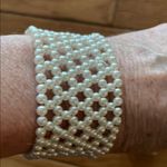 Beaded Elastic Bracelets White Photo 1