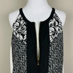 Chaus Dress Womens XL Black White Zip Halter Neck Shift‎ Sleeveless Knee Length Photo 3