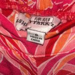 ASHLEY PARK Floral Trousers in Pink Womens Size 8 Wide Leg Tropical Pants Red Photo 7