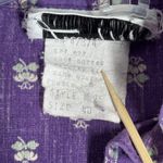 Lucky Me Shirt Womens Large Purple White Floral Bohemian Peasant Prairie Vintage Photo 7