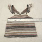 Madewell  large striped ruffle cap sleeve textured top TS 4672 Photo 1