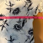 Tory Burch  Ivory Floral Blouse Top 100% Silk Sheer Lace Detail‎ Bohemian Size 8 Photo 3