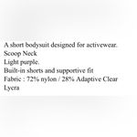NWT Calia Inspire Short Bodysuit size L Purple Size L Photo 9