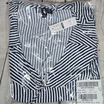 J.Crew  Goldie top in striped satin in Dark Evening S NWT‎ Photo 8