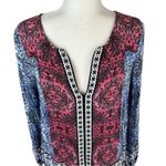 Lucky Brand  Multicolored V-Neck Bohemian Top Size M Photo 6