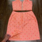 Gianni Bini  2-Piece Floral Neon Pink Pencil Skirt & Adjustable Top SET Size 0 Photo 15