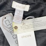 Chico's Tweed Metallic High Neck Open Front Blazer Jacket Red Black Gold Medium Photo 9