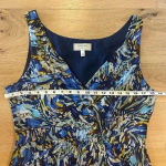 Anthro Moulinette Soeurs Oak Apple 100% Silk Dress Size‎ 12 Blue Photo 9