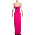 NBD  Lucilda High Slit Strapless Gown, Hot Pink, Medium Photo 6