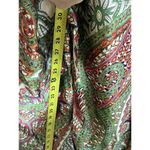HalfHeart Satin Pants Women Sz M Paisley Kimono M Pull On Lounge White Size M Photo 10