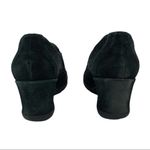 Aquatalia Greenish black Suede Leather Studded Wedge Loafers 8.5 Western Photo 5