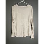 Old Navy  White Pink Waffle Knit Scoop Neck Top Size XL Photo 5