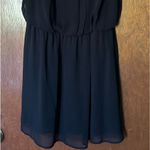 City Triangles  black sleeveless midi dress with gold hardware necklace size L Photo 1