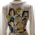 Peanuts Size Large Long Sleeve Cropped White T Photo 1