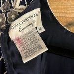 Papell Boutique  Navy Beaded‎ Evening Dress Size 12 Photo 12