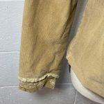 Misha Y2K Vintage Tan Corduroy Floral Embroidered Sequin Blazer Jacket Size XL Photo 3