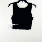 Zyia Active Black Piping Classy Rank Sweater, Size Medium Photo 1