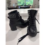 No Boundaries NOBO  Boots Womens Black Studded Combat Lug Sole Ankle Chunky 7.5 Photo 4