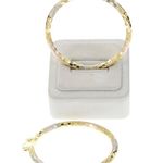 Gold Plated Engraved Design Hoop Earrings Photo 2