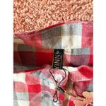 Fancyinn  Plaid Shirt Dress Red Gray Long Sleeve Size S NWT Photo 3