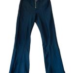 Paige black exposed zipper fly flare stretch pants size 26 Photo 0