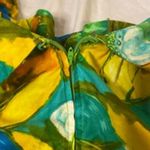 Handmade 1960s Floral Mod Shift Dress Yellow Green Retro  Boho Hippie M (10) Photo 3