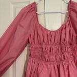 STAUD Bow Mini Dress Petal Pink Photo 3