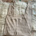 Aerie Thermal Henley Legging In Cream And White Stripe Photo 0