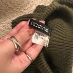 Divided Green Cable Knitted Cropped Sweater Photo 4