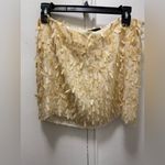 BCBGMAXAZRIA  sequin sheer mini skirt size 4 in cream Photo 1