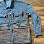 Vintage tribal jean Jacket Blue Size L Photo 2